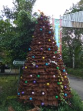 Pohon Natal dari sabuk kelapa